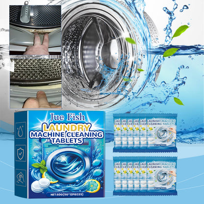 Washing Machine Cleaner Tablets, 12-Pack Washer Descaler Deep Cleaning