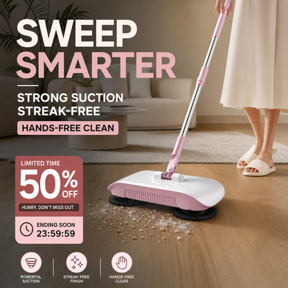 📢📢 50% OFF!! Smart 3‑in‑1 Robot Vacuum | Vacuum, Mop, Broom