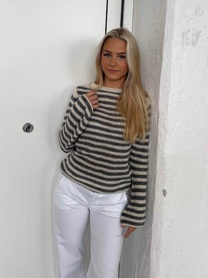 Leona knit - grey and beige