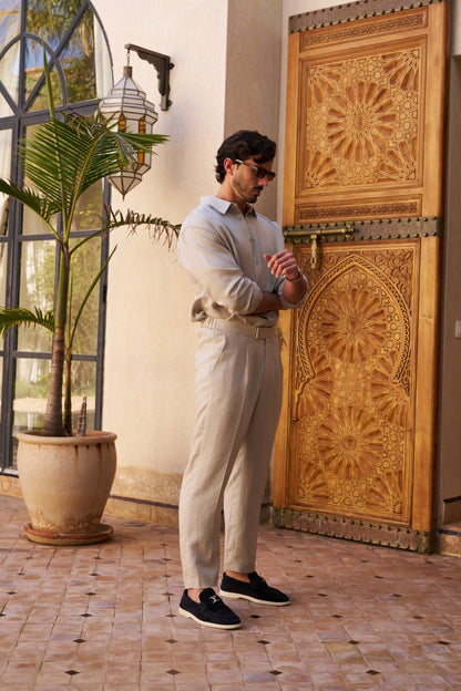 Table for Two Linen Shirt – Beige