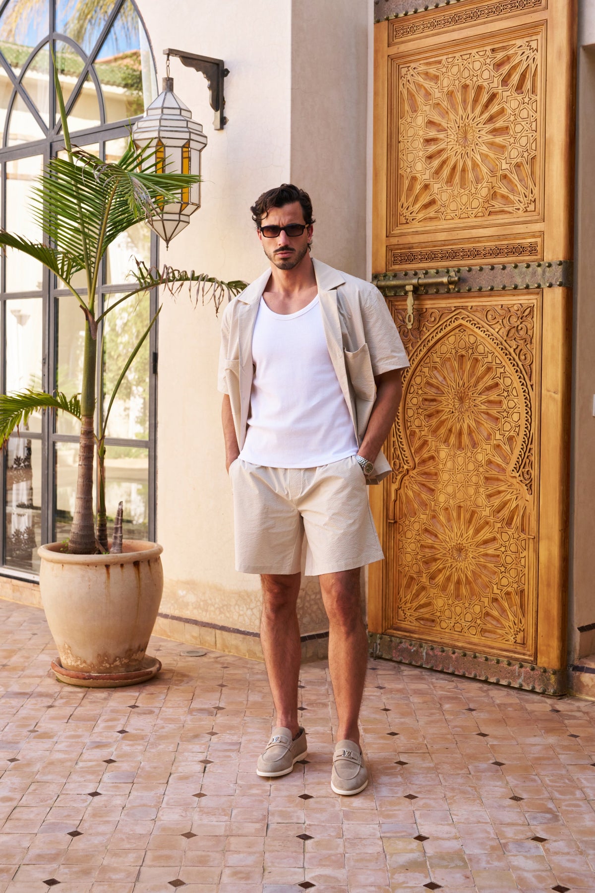 Seersucker Short Sleeve Shirt – Oat