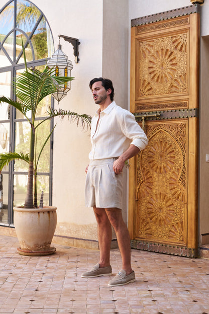 Table for Two Linen Shirt – Cream
