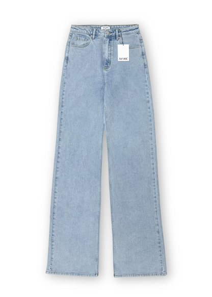 High waist wide leg jeans light blue (tall)