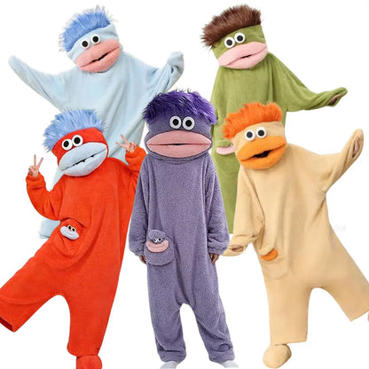 Funny Monster Wearable Blanket Hoodie, Oversized Cozy Fleece Hooded Blanket for Adults Unisex