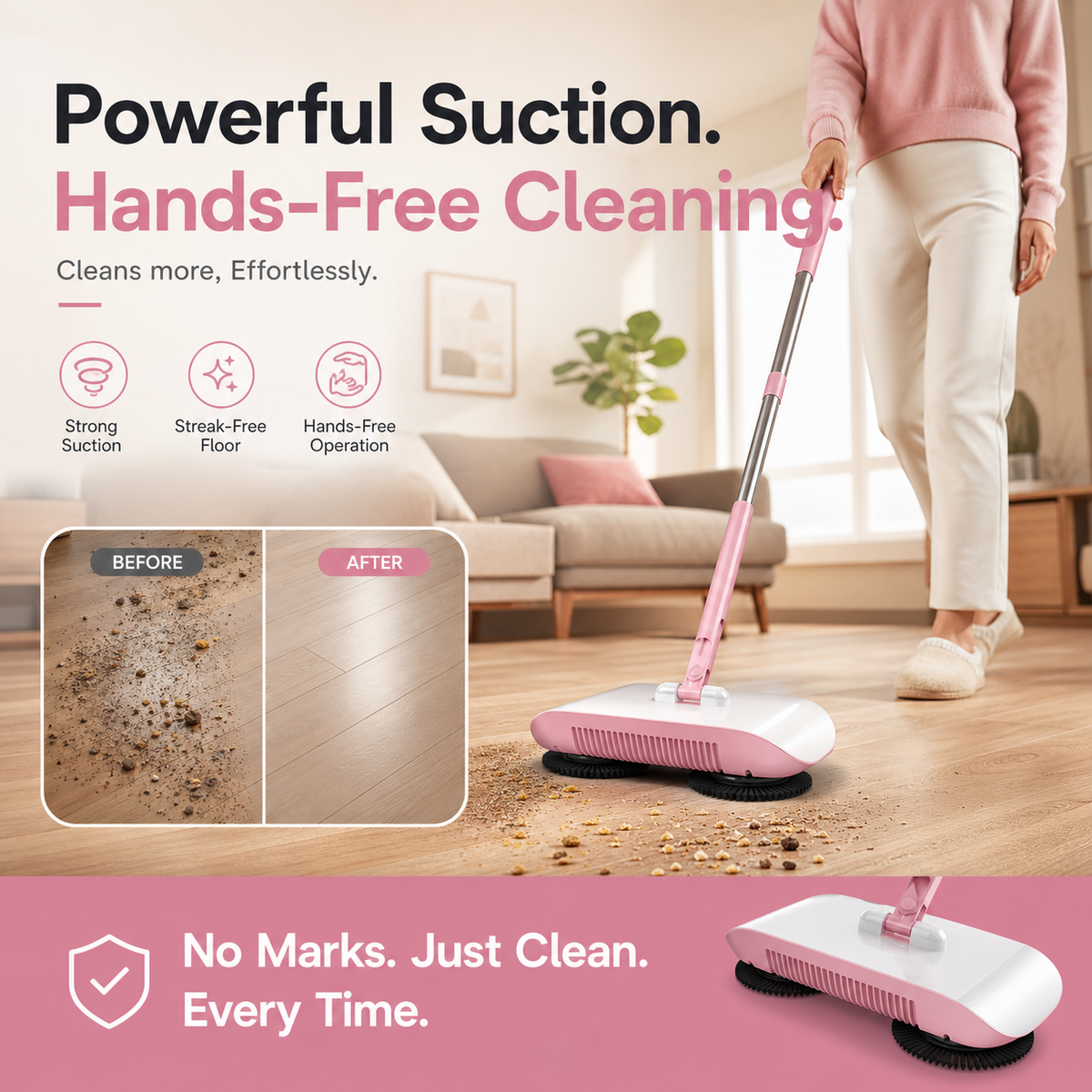 📢📢 50% OFF!! Smart 3‑in‑1 Robot Vacuum | Vacuum, Mop, Broom