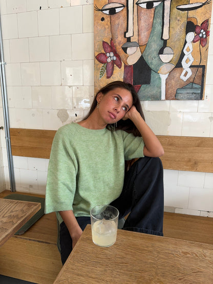 Alia three-quarter sleeve knit – Green