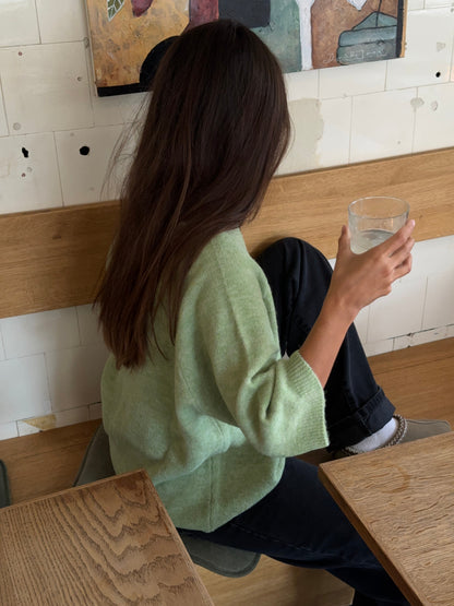 Alia three-quarter sleeve knit – Green