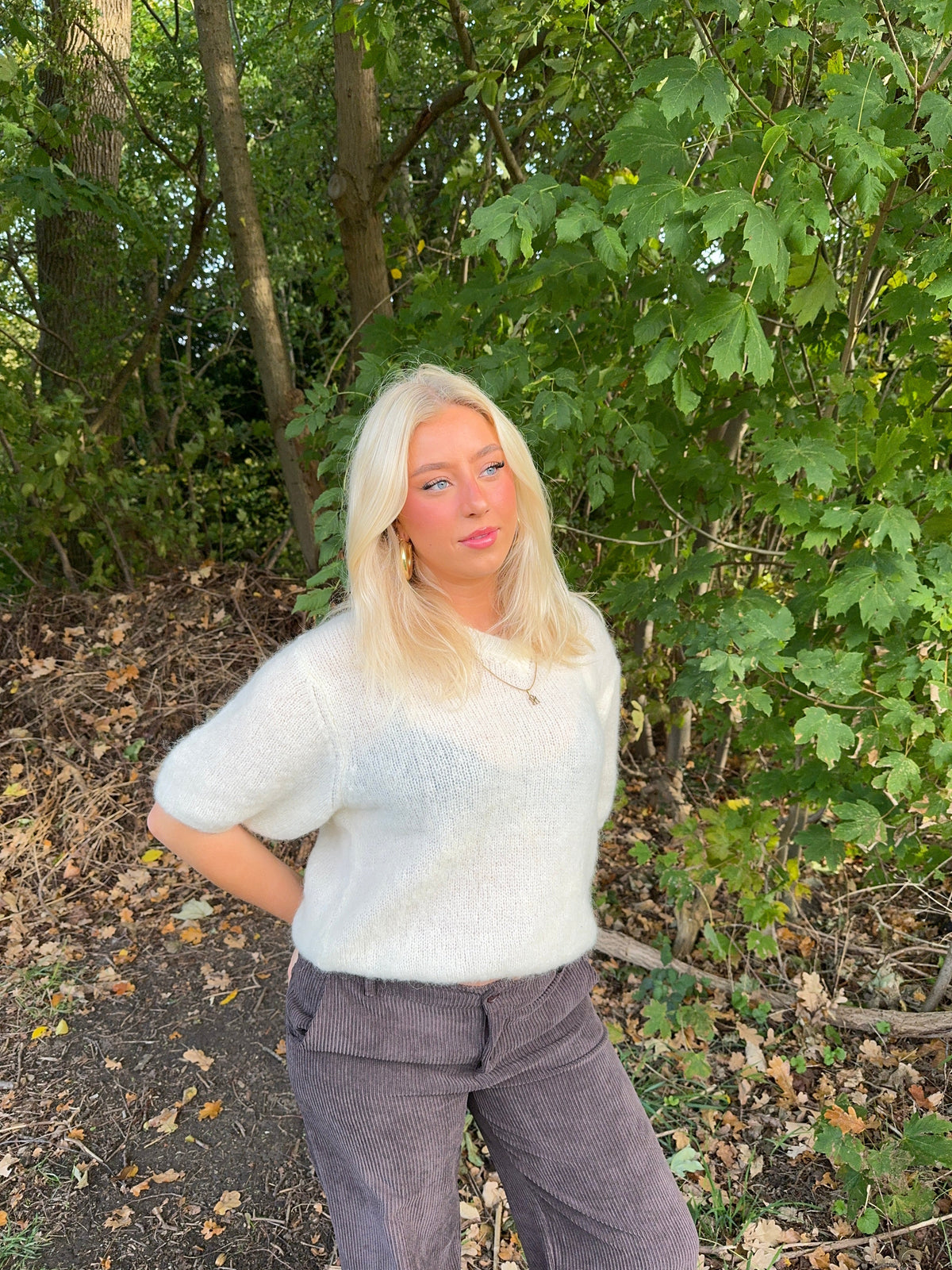 Rancy knitted mohair tee - Off white