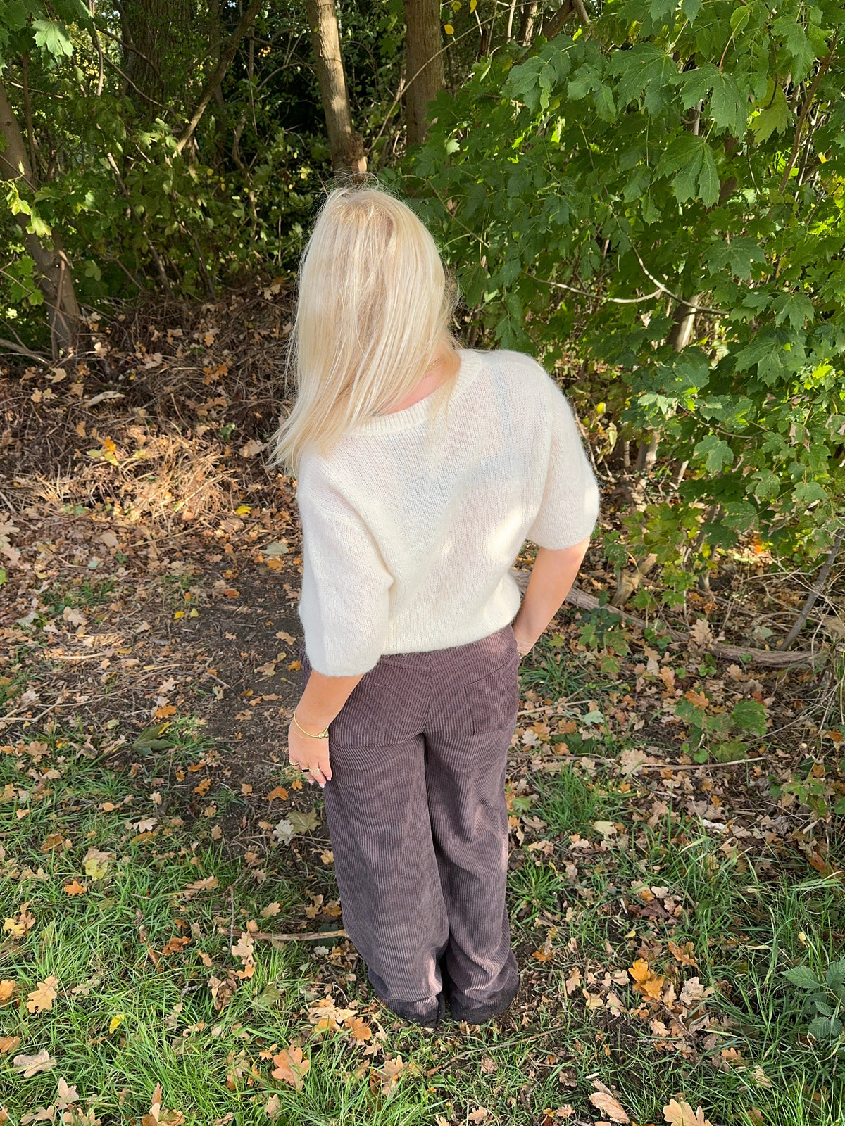 Rancy knitted mohair tee - Off white