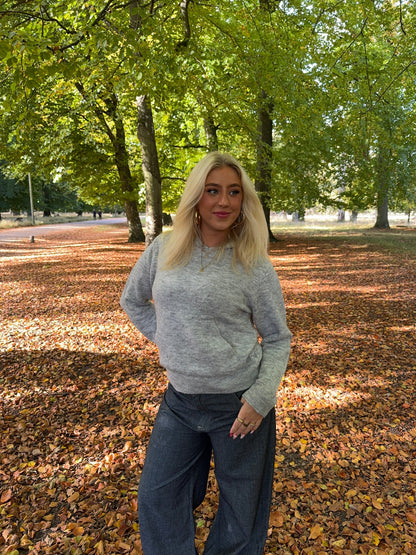 Tilly knitted hoodie - Grey