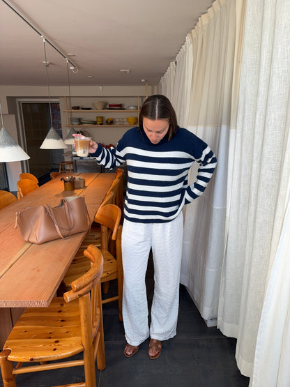 Mathilde Ravn striped knit - navy/white