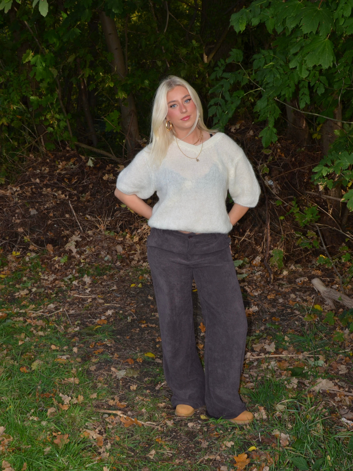 Rancy knitted mohair tee - Off white