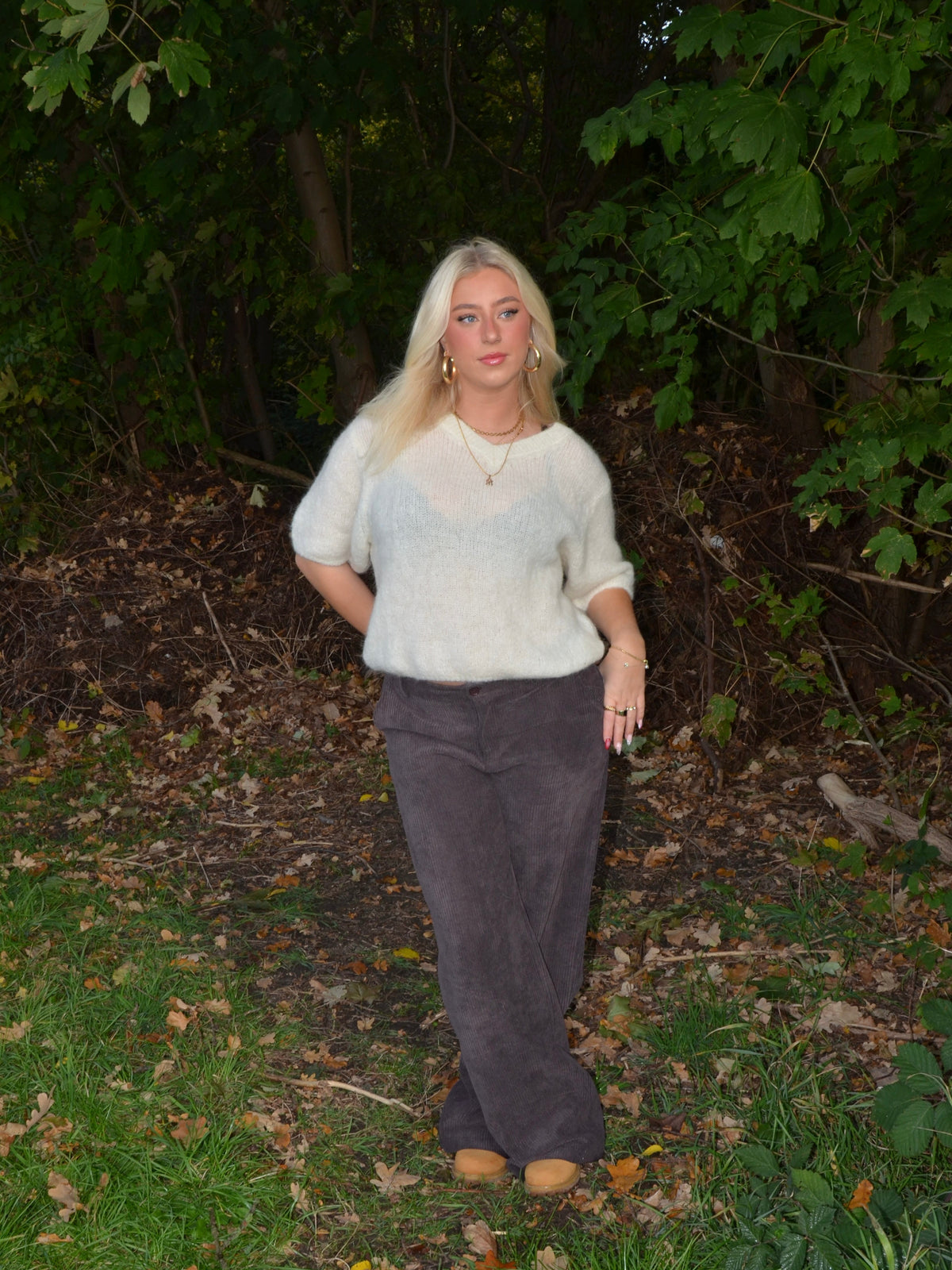 Rancy knitted mohair tee - Off white