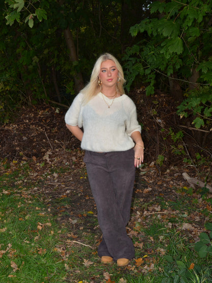 Rancy knitted mohair tee - Off white
