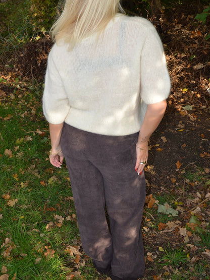 Rancy knitted mohair tee - Off white