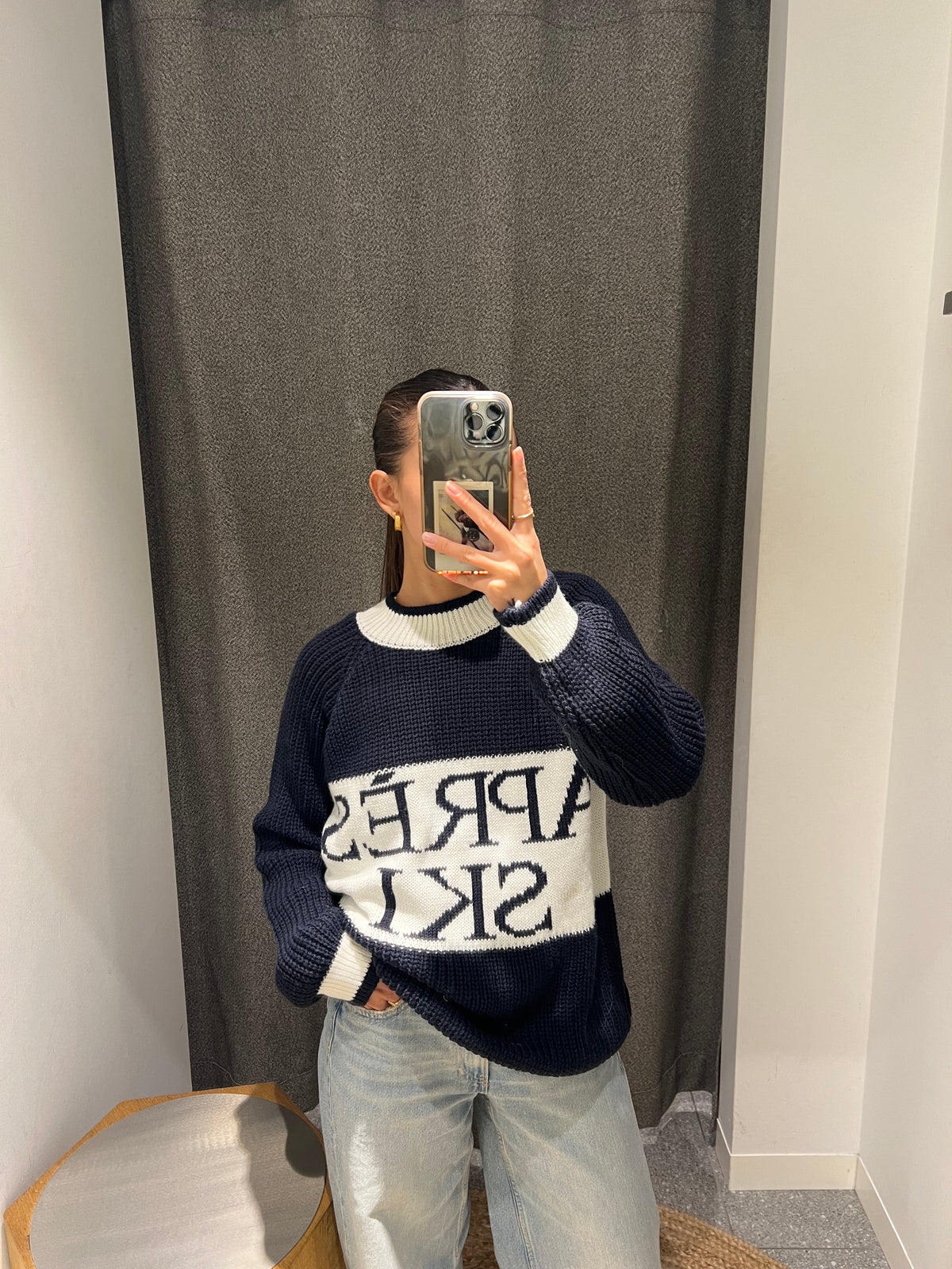 Aprés ski knit - Navy/white