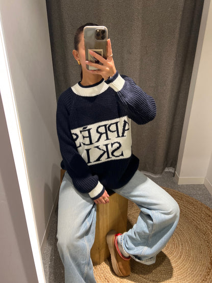 Aprés ski knit - Navy/white