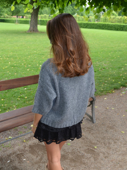 Hedvig knit with short sleeves - Grey