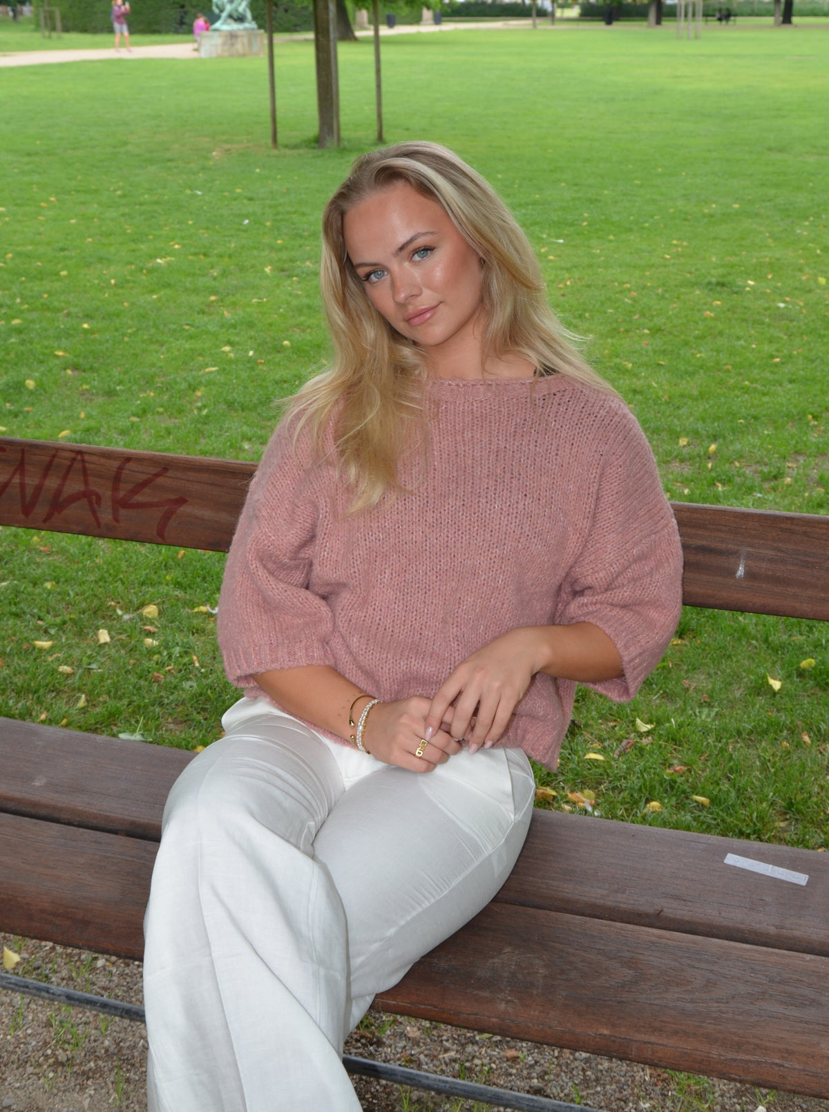 Hedvig knit with short sleeves - Pink