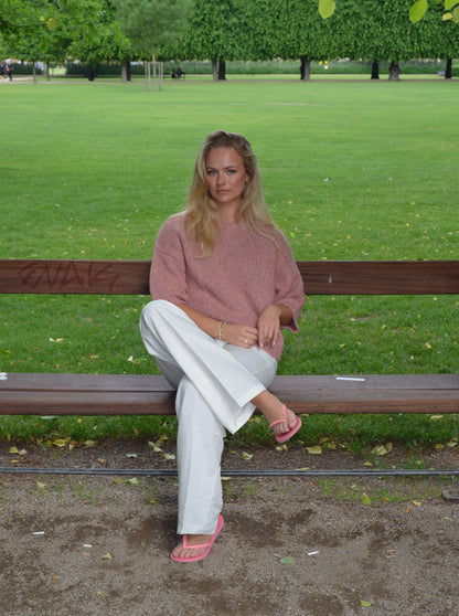 Hedvig knit with short sleeves - Pink