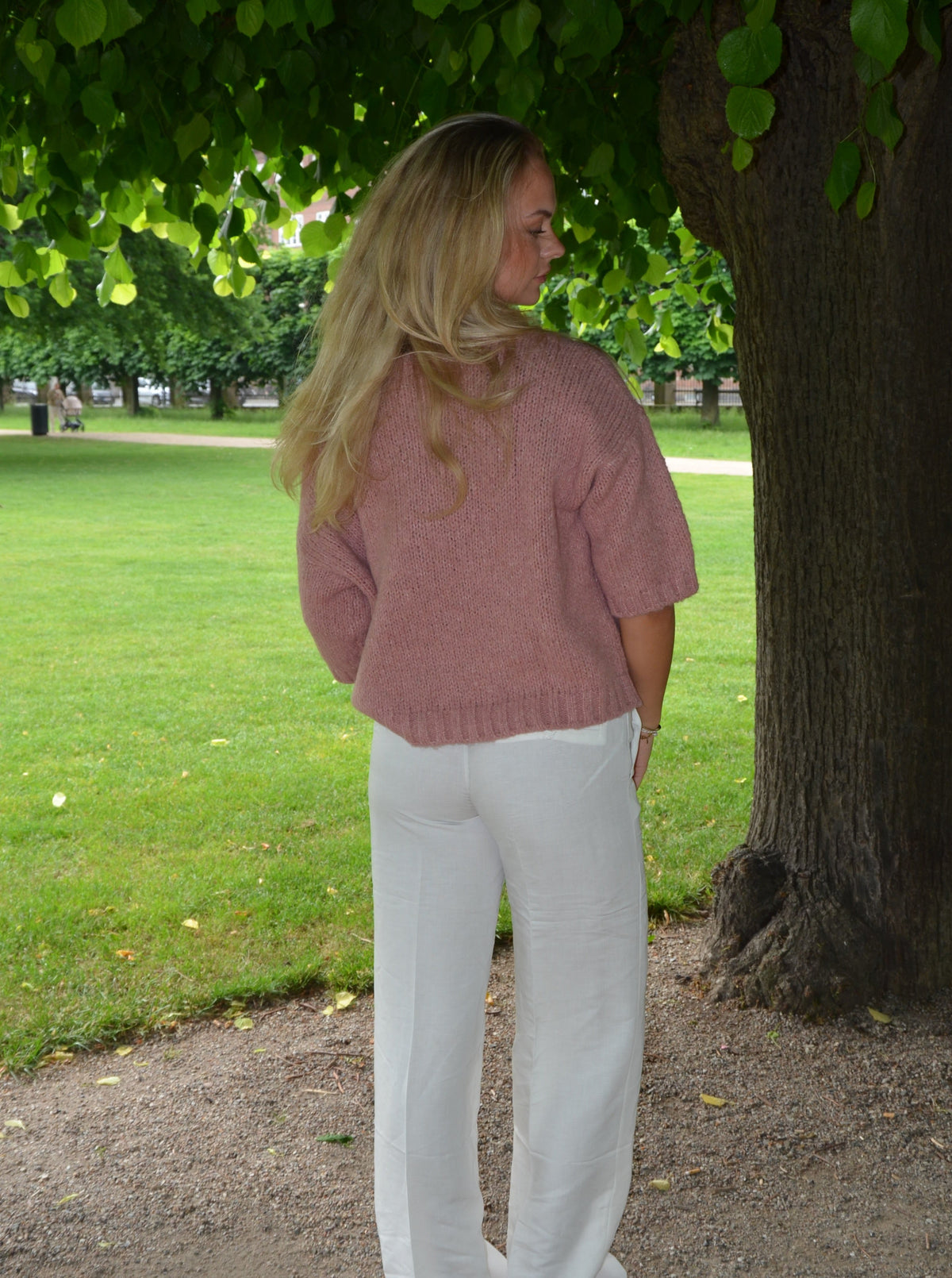 Hedvig knit with short sleeves - Pink