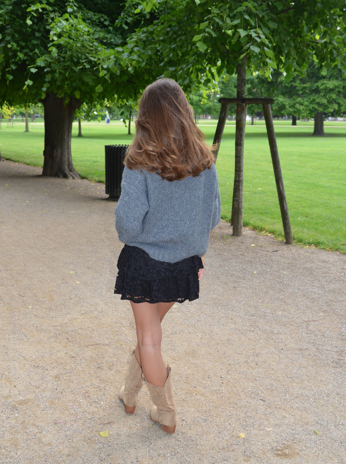 Hedvig knit with short sleeves - Grey