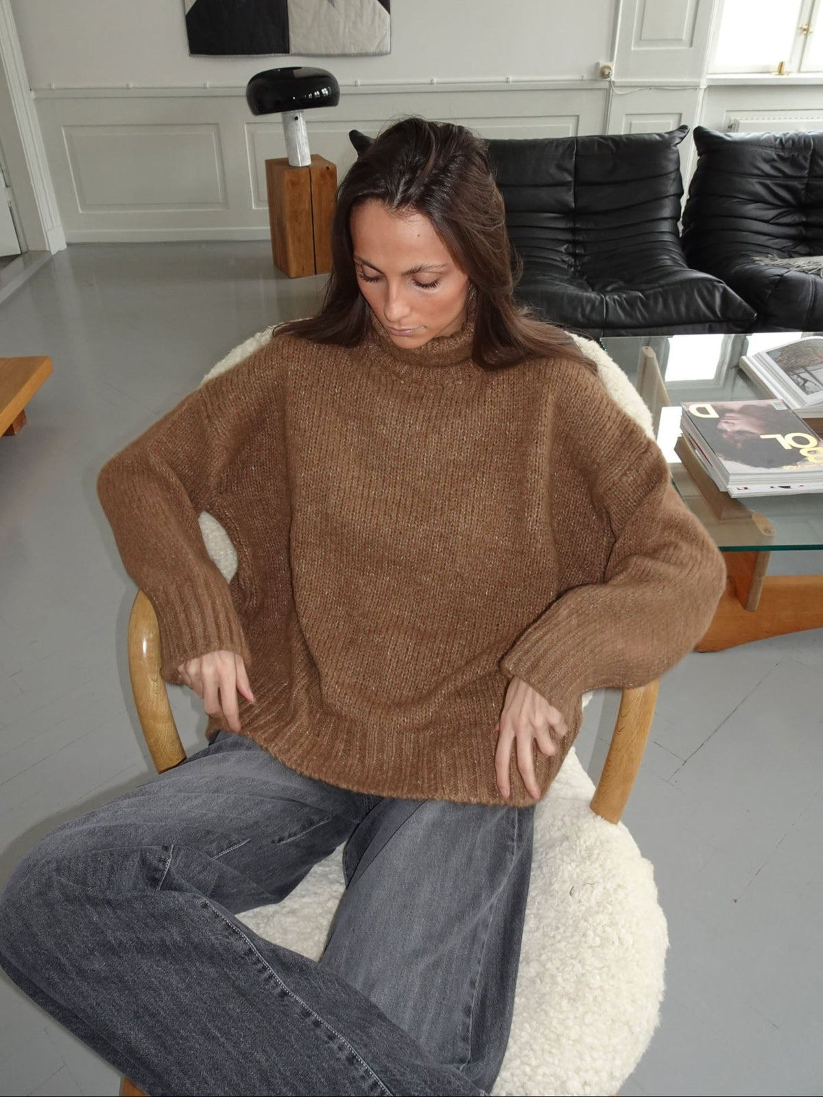 Valdamara oversized turtleneck - Brown