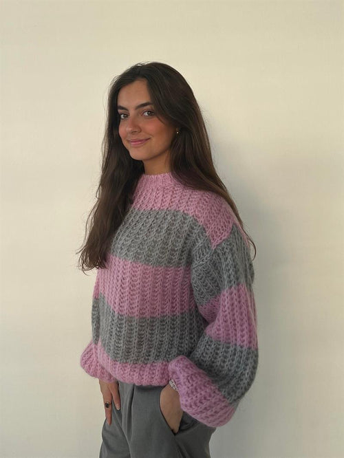Mathilde & Anna - Knit Pink/grey