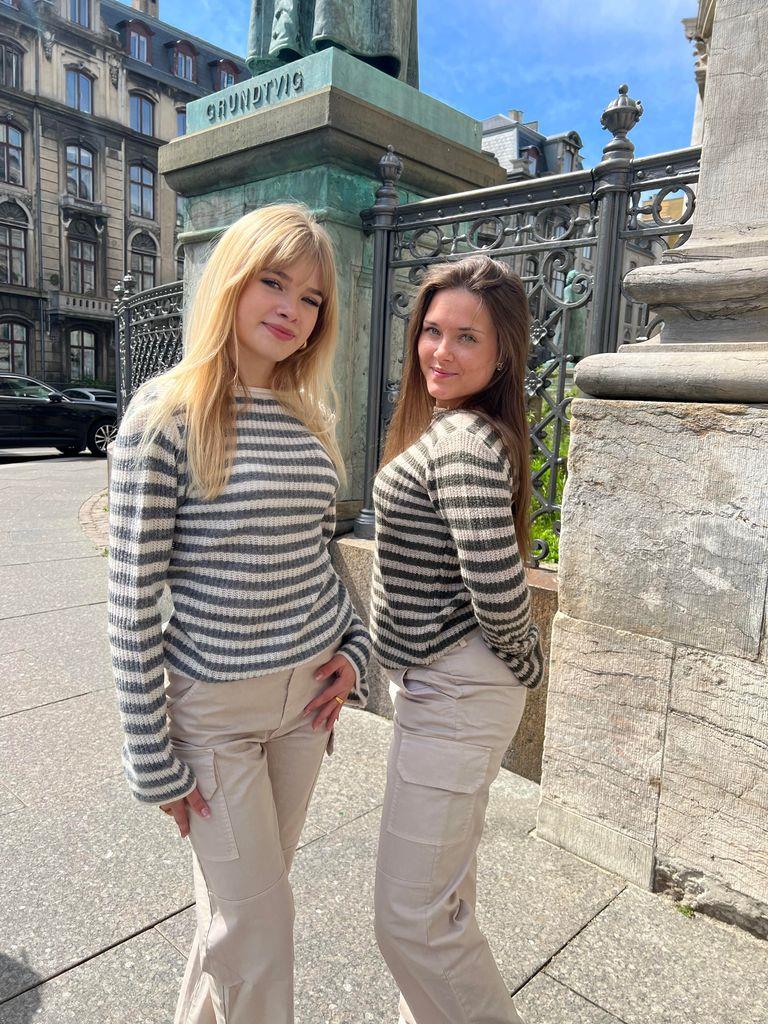 Leona knit - grey and beige