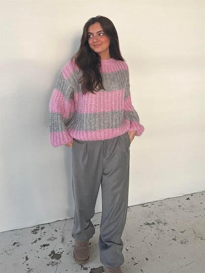 Mathilde & Anna - Knit Pink/grey