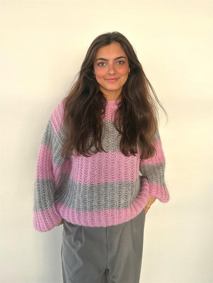 Mathilde & Anna - Knit Pink/grey