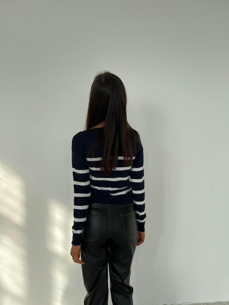 Emmy knit - navy/white