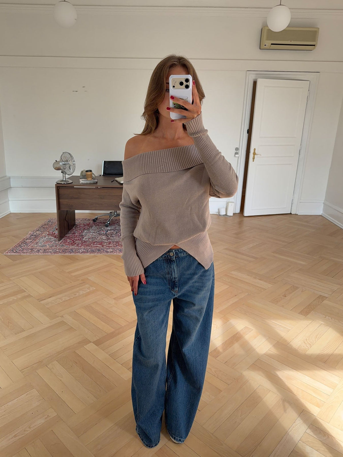 Tora fitted knit - Taupe