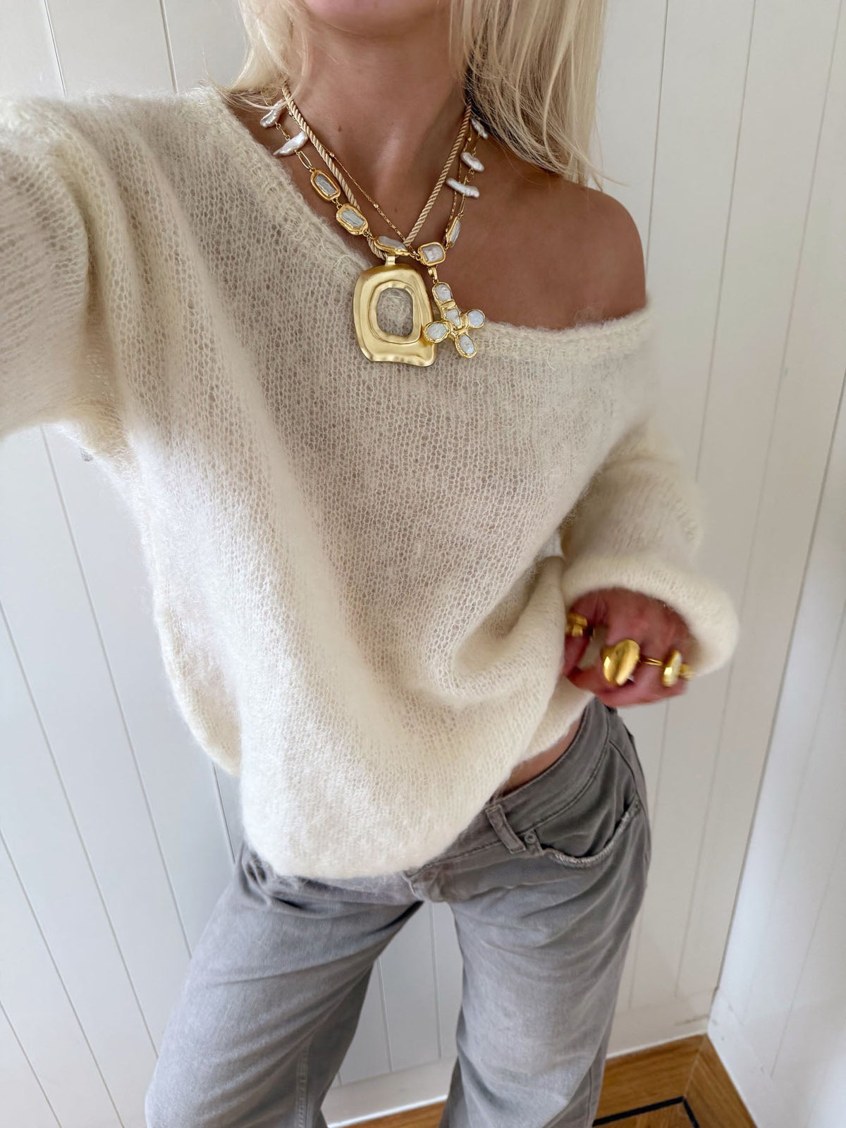 Scandivv fluffy knit - Off white