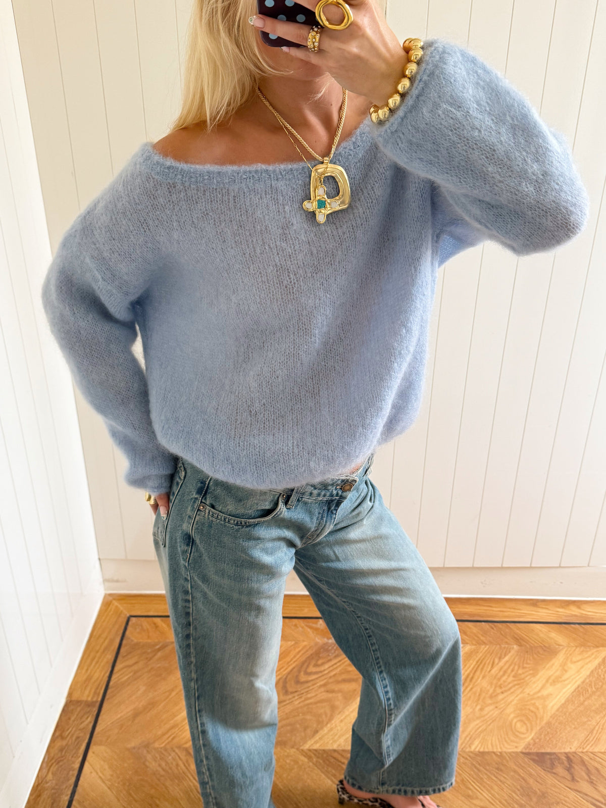 Scandivv fluffy knit - Baby blue