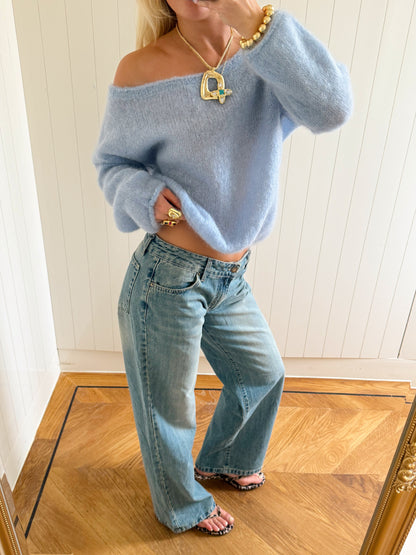 Scandivv fluffy knit - Baby blue