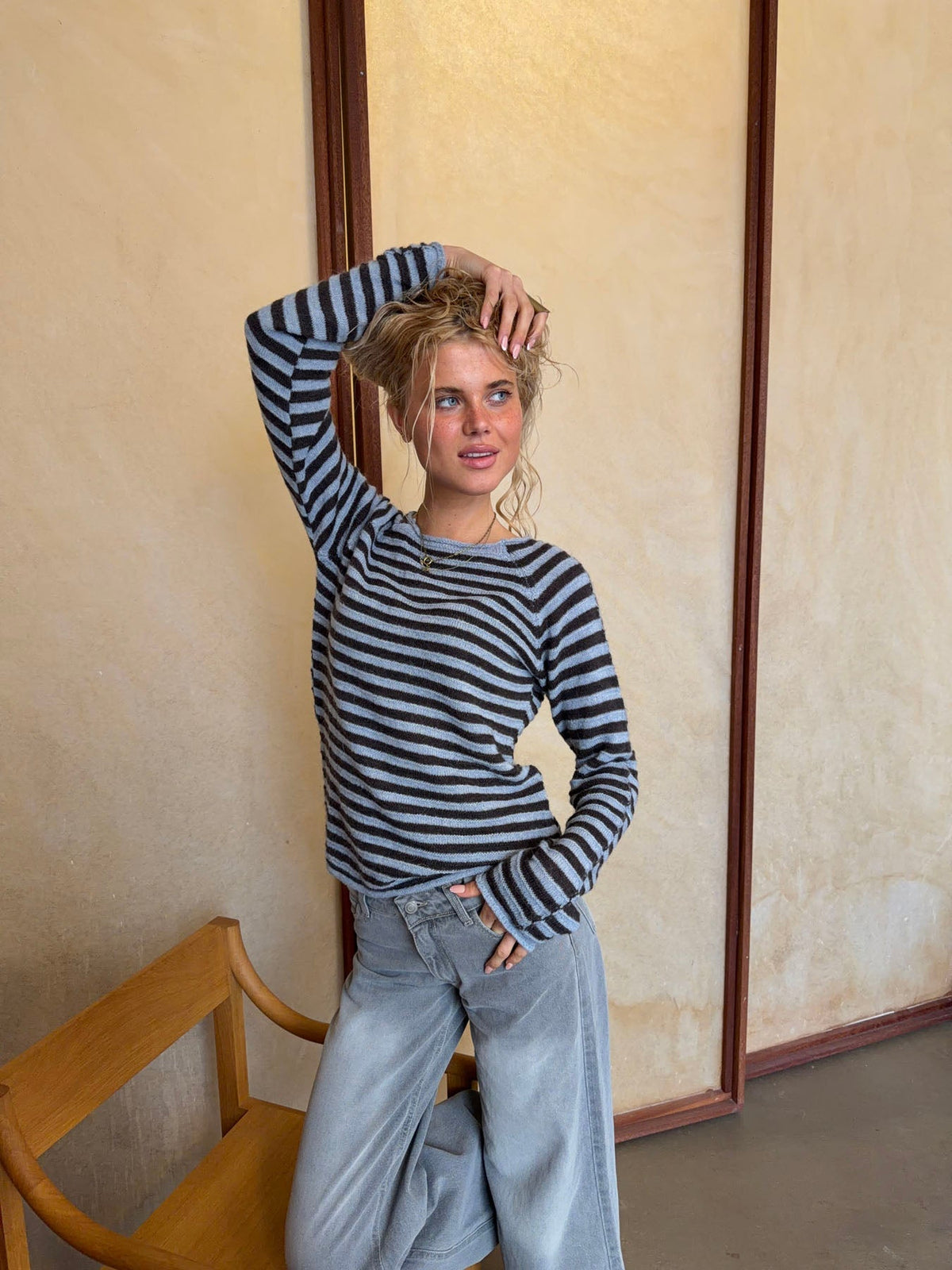Josa striped knit -  Blue/brown