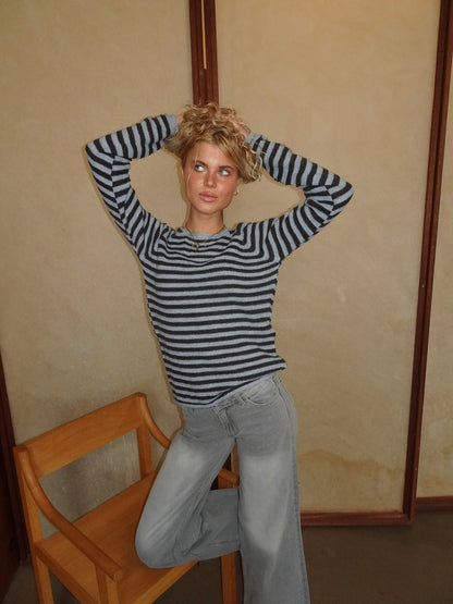 Josa striped knit -  Blue/brown