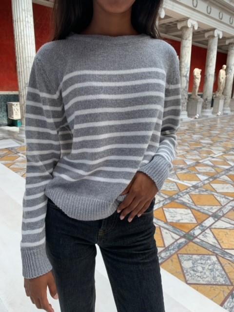 Matilde W knit - grey and white