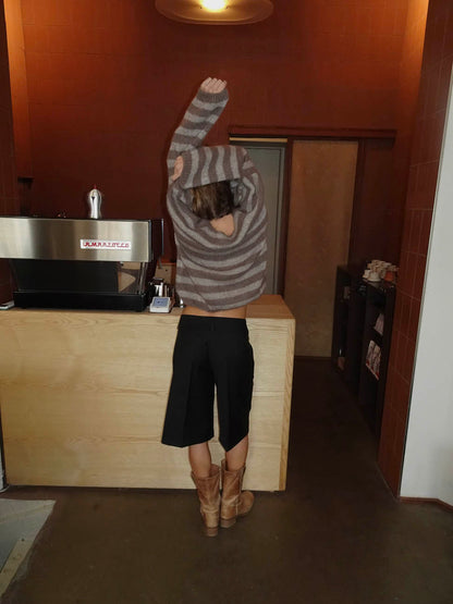Sissal knit with stripes - Brown
