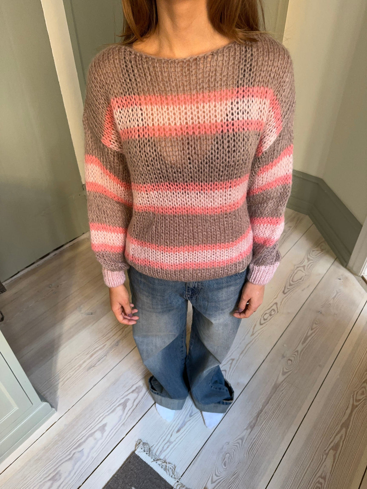 Evelina knit - Brown/Pink