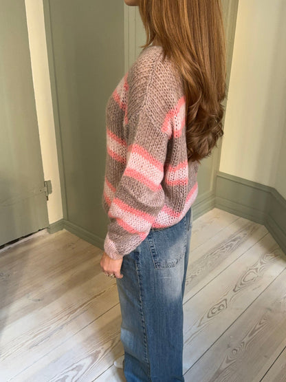 Evelina knit - Brown/Pink