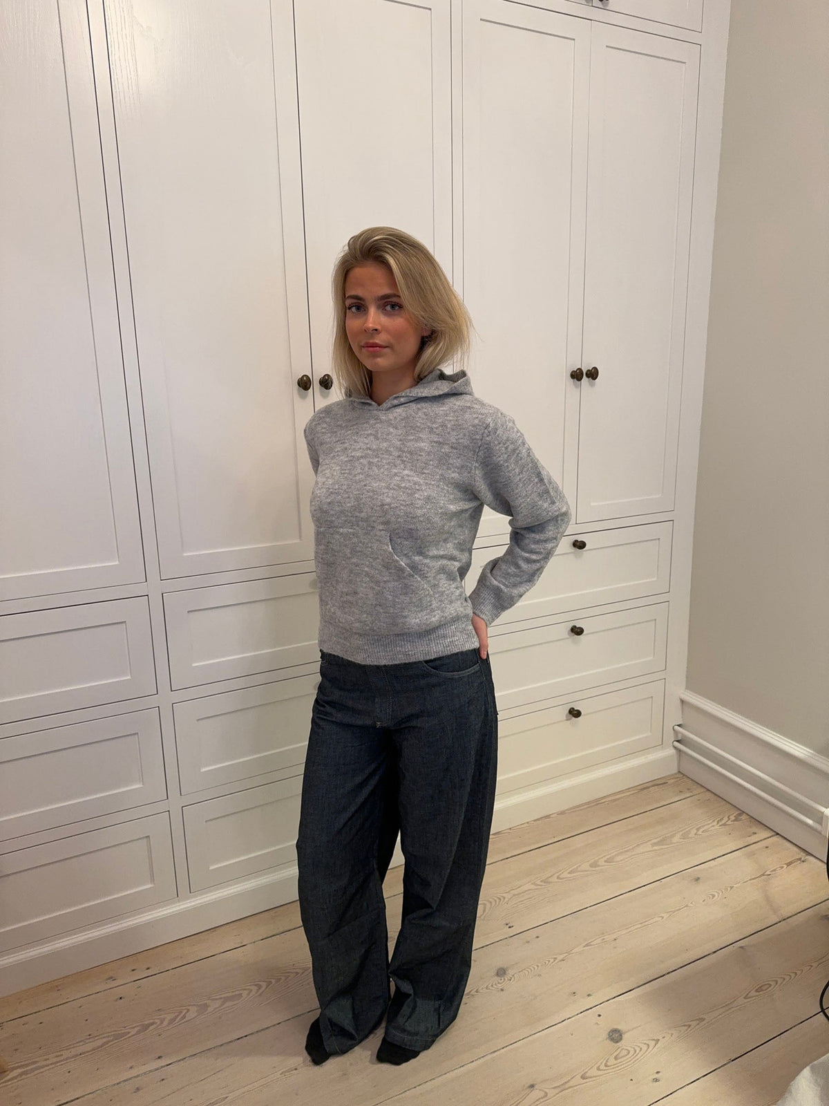 Tilly knitted hoodie - Grey