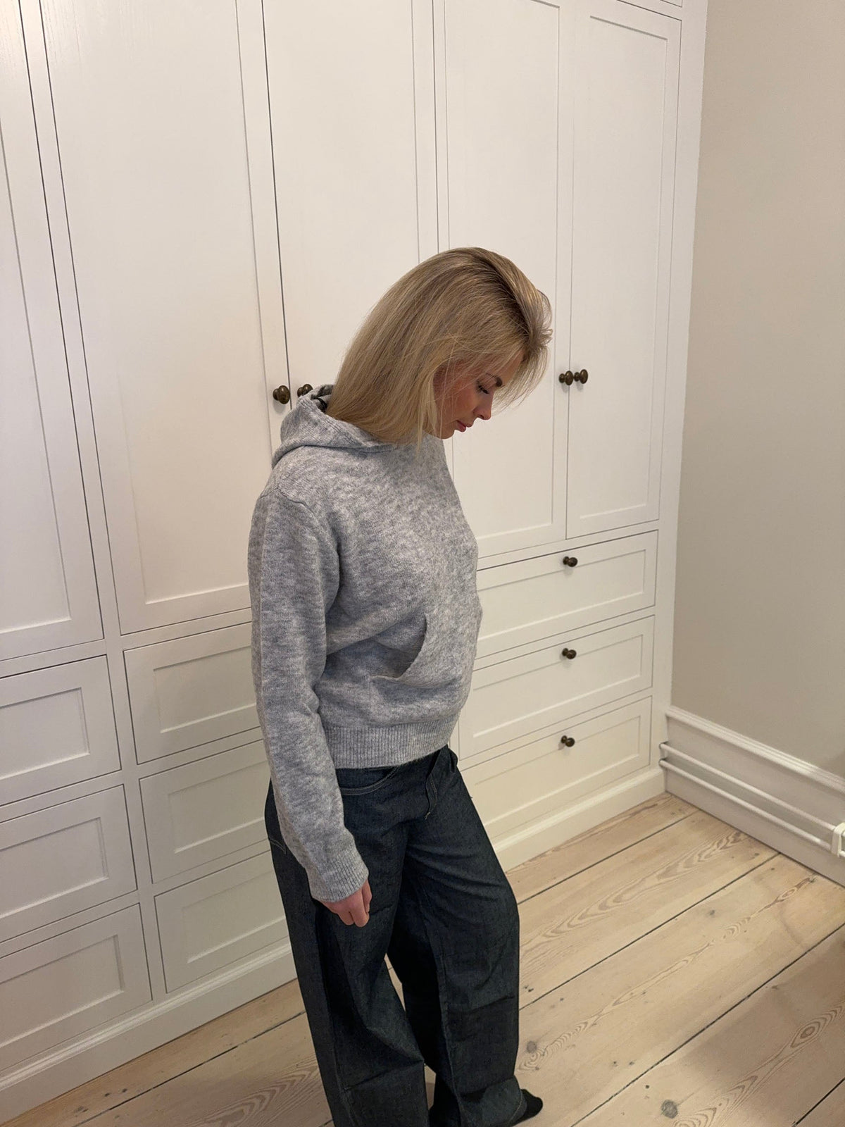 Tilly knitted hoodie - Grey