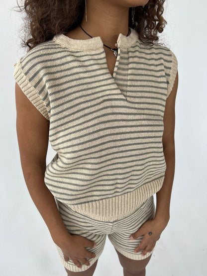 Diamanta comfy set - Cream/Green