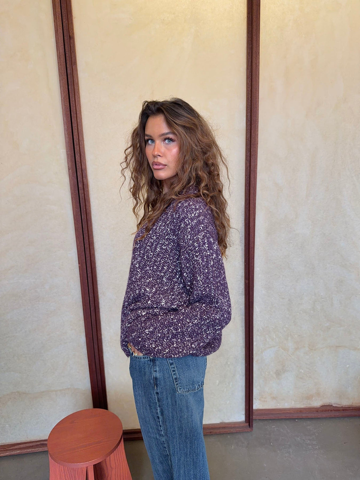Lunuda knit sweater – Purple