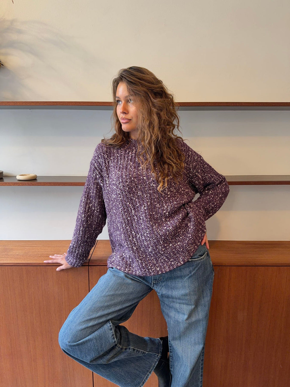 Lunuda knit sweater – Purple