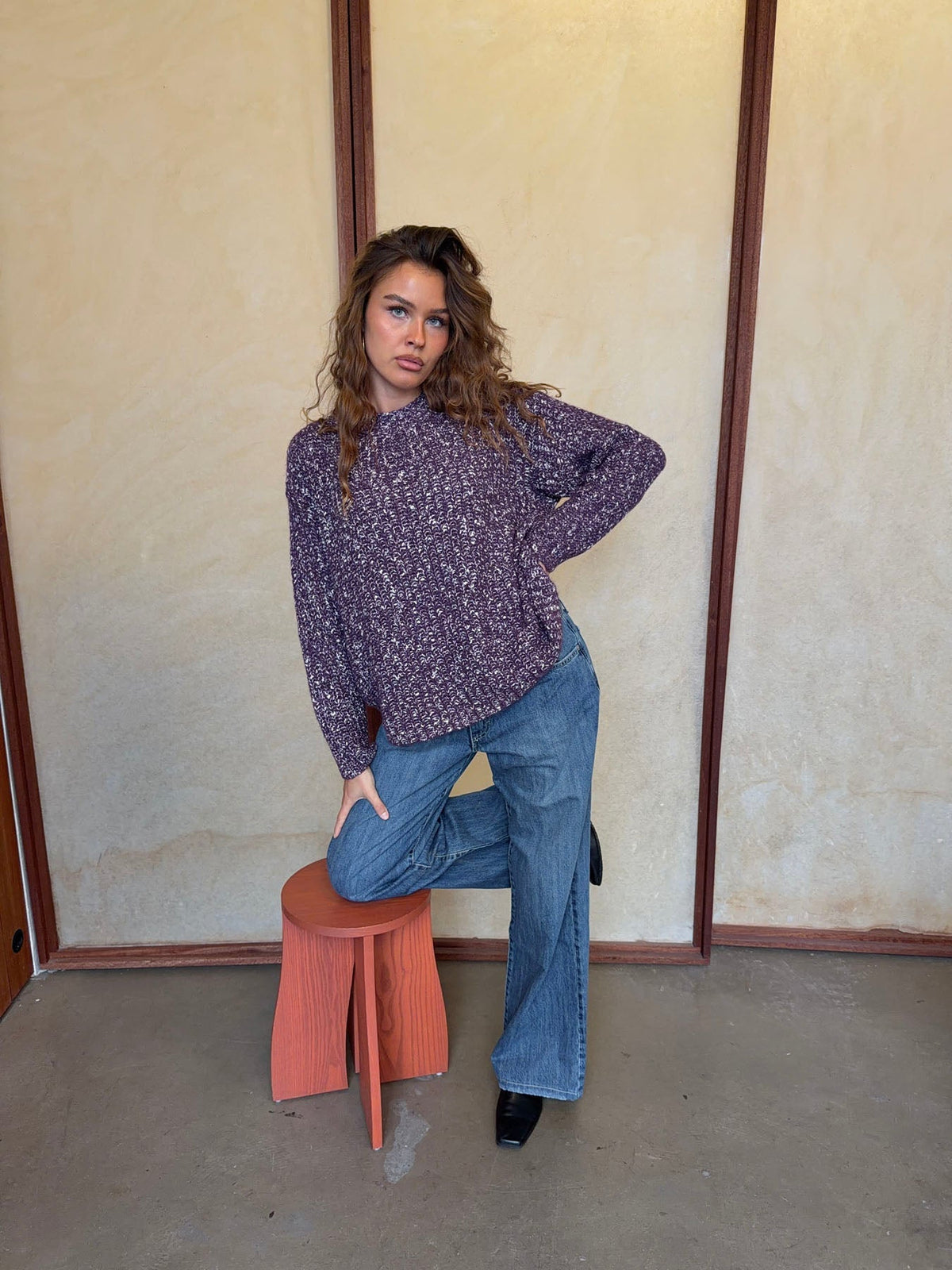 Lunuda knit sweater – Purple