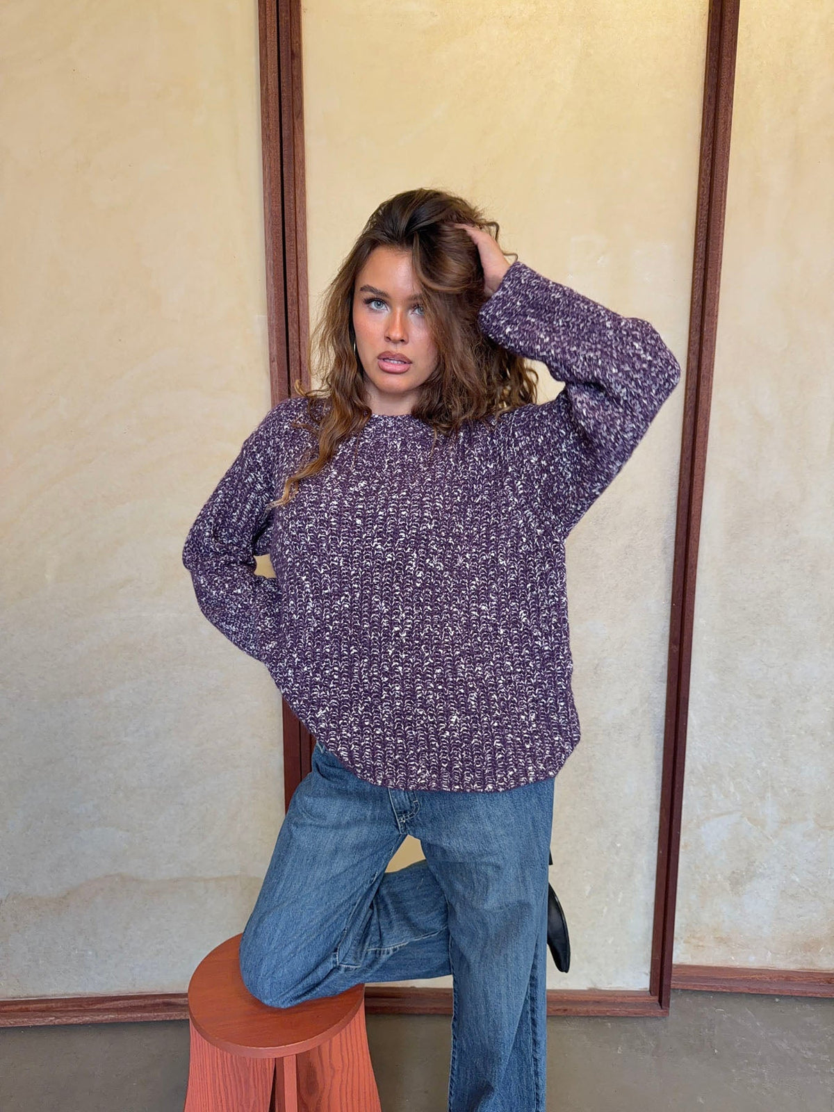 Lunuda knit sweater – Purple