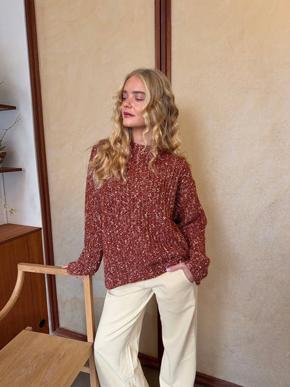 Lunuda knit sweater – Rust/orange